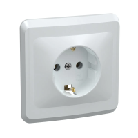 Купить Розетка "Вега" 1 местн. с заземл. рс10-3-вб, 16а, белый (1/50/200) "IEK"