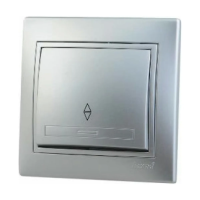 Купить Выключатель "MIRA" 1 кл. проходной, серый металлик (1/10/120) "LEZARD" 701-1010-105