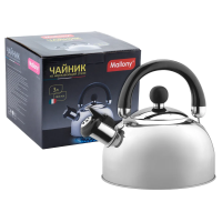 Купить Чайник нержав. 3 л со свистком (1/6) "MALLONY" DJA-3023