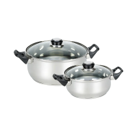 Купить Набор кастрюль нержав. 2 шт. (2 л + 2,8 л) стекл. крышки (1/4) "MALLONY" BAKS-SET-4
