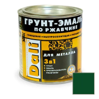 Грунт- эмаль по ржавчине "DALI"  3 в 1 зеленый мох (RAL 6005)  0,75 л (1/6) "Рогнеда"