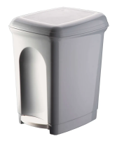 Купить Контейнер для мусора с педалью 7 л (светло-серый) (1/4) "Бытпласт"