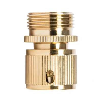 Купить Соединитель для шлангов 3/4" латунный, быстросъемный, наруж. резьба (1/96) "PALISAD"