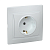 Купить Розетка "Кварта" 1 местн. с заземл, с шторк. рсш10-3-кб, 16а (керам.) белый (1/10/200) "IEK"