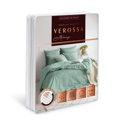 Купить Постельное белье "VEROSSA MELANGE" EMERALD евро