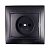 Купить Розетка "MIRA" 1 местн. (керамика) черный бархат (1/10/120) "LEZARD" 701-4242-121