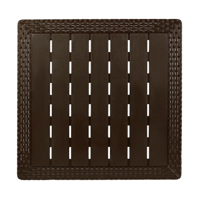 Купить Стол пласт. "RATTAN" 789*789*701 мм (горький шоколад) (1) "INGREEN"  ING6183гшк