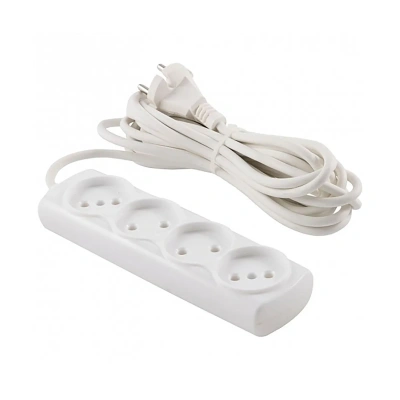 Купить Удлинитель "ENGY премиум"  5 м, 4 розетки (пвс 2 х 0,75) белый (1/35)