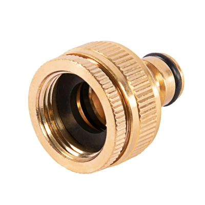 Купить Адаптер для шлангов с внутренней резьбой 3/4"-1" латунный, с переходником (1/72) "PALISAD"