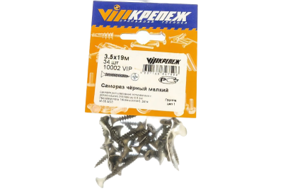 Купить VIP Саморез черный 3,5х19 м 34шт 10002