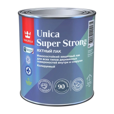 Лак яхтный полуматовый "UNICA SUPER STRONG 20" EP 0,9 л (1/6) "Тиккурила"