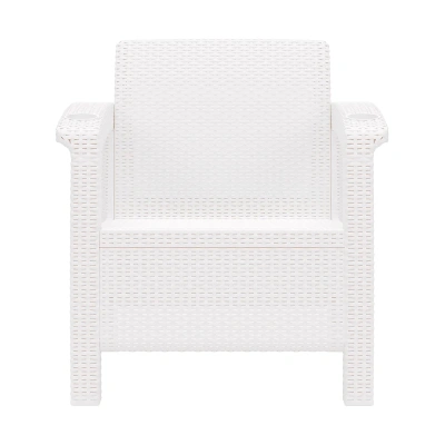 Купить Кресла пласт. "Ротанг плюс" набор 2 шт. (белый) (1) "Альтернатива" м8419