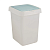 Купить Контейнер для мусора 25 л "Квадра" с крышкой "PUSH TO OPEN" (белый) (1/4) "SVIP"  SV4143бл