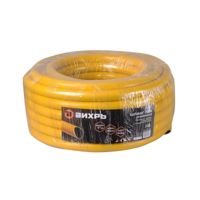 Купить Шланг пвх пищевой армиров. усиленный 1" 25 м (желтый) (1) "Вихрь"