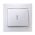 Купить Выключатель "Кварта" 1 кл. проходной всп10-1-0-кб, 10а, белый (1/10/200) "IEK"