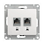 Купить Розетка компьютерная "GLOSSA" 2-х местн. RJ45+RJ45 (механизм) белый (1/10/160) "SCHNEIDER"