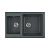 Купить Мойка для кухни врезная искусств. камень GRS-76K-343 двойная 780*510 мм антрацит (1) "GREENSTONE"