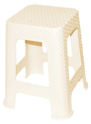 Купить Табурет пласт. малый  "Ротанг" (слоновая кость)  H=33 см (1/6)  "Виолет"