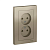 Купить Розетка "ATLASDESIGN" 2-х местн. 16а, шампань (1/6/36) "SCHNEIDER"