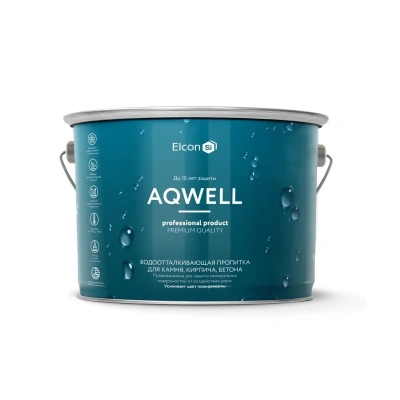 Купить Пропитка водоотталкивающая для камня, кирпича, бетона "AQWELL" 9 л (1) "ELCON"