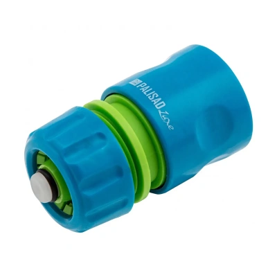 Купить Соединитель для шлангов "LUXE" 1/2" пласт. быстросъемный, однокомпонент., аквастоп (1/240) "PALISAD"