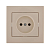 Купить Розетка "RAIN" 1 местн. (керамика) кремовый (1/10/120) "LEZARD" 703-0303-121