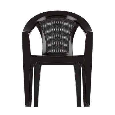 Купить Кресло пласт. "Плетенка" (коричневое) (1/4) "Альтернатива" м8530