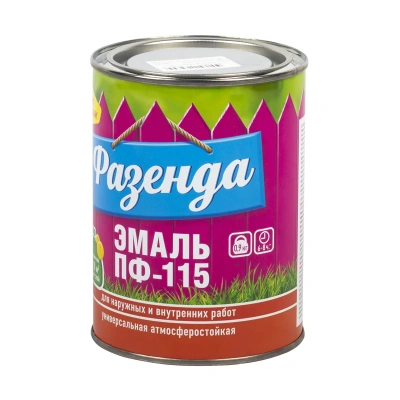 Эмаль "Фазенда" пф-115 красная 0,9 кг (1/14) текс