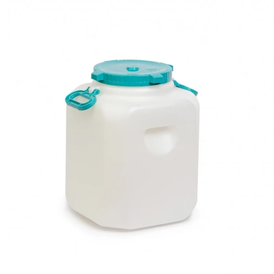 Купить Канистра-бочка пласт. 40 л прямоуг. с крышкой и ручками (D горл. 215 мм) (1/4) "Альтернатива" м680
