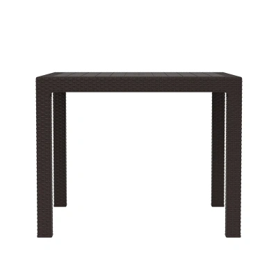 Купить Стол пласт. "Ротанг плюс" 940*940*740 мм (мокко) (1) "Альтернатива" м8842