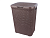 Купить Корзина для белья прямоуг. 60 л "Ротанг" (коричневая) с крышкой (1/8) "Виолет"