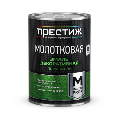 Эмаль с молотковым эффектом темно-коричневая 0,8 л (1/6) "Престиж"