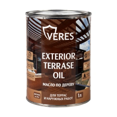 Масло по дереву "EXTERIOR TERRASE OIL" для наружных работ сосна 1 л (1/14) "VERES"