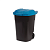 Купить Бак пласт. для мусора с крышкой на колесах 65 л (черный/синий) (1) "Альтернатива" м4664