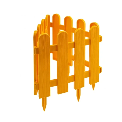 Купить Забор декоративный "Классика" пласт. 0,29*2,24 м 7 секций (желтый) (1/5) "PALISAD"