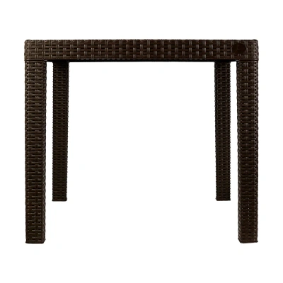 Купить Стол пласт. "RATTAN" 789*789*701 мм (горький шоколад) (1) "INGREEN"  ING6183гшк