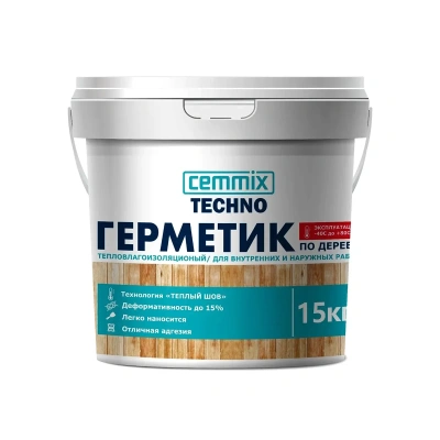 Герметик акриловый "Теплый шов" 15 кг сосна (1) "CEMMIX"