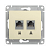Купить Розетка компьютерная "GLOSSA" 2-х местн. RJ45+RJ45 (механизм) бежевый (1/10/160) "SCHNEIDER"