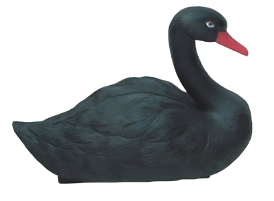 Купить Фигурка садовая пластм. Лебедь Черный 36,5х19х27,5см