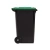 Купить Бак пласт. для мусора с крышкой на колесах 240 л (черный/зеленый) (1) "Альтернатива" м5937