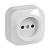 Купить Розетка открыт. уст. "GLORY" 1 местн. рс20-2-хб, 10а, белый (1/36/432) "IEK"