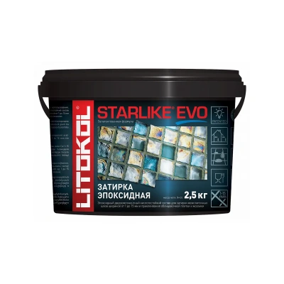 Купить Затирка эпоксидная 2-х комп. "STARLIKE EVO" S.225 TABACCO, ведро 2,5 кг (1) LITOKOL