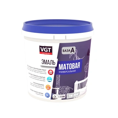 Эмаль вд-ак-1179  универсал.  матов. база а супербелая  0,8 кг (1/6) "Вгт"