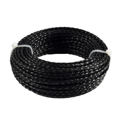 Купить Леска для триммера 2,4 мм 15 м скрученный квадрат (1/100/200) "Шабашка" 034-4045