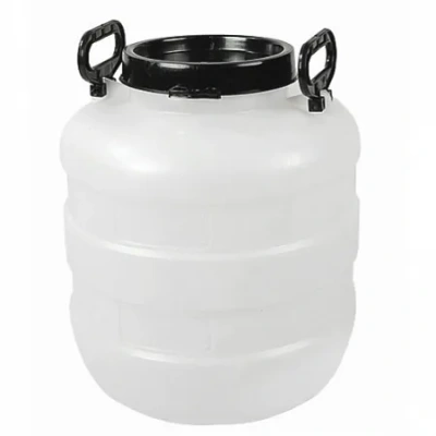 Купить Бочка пласт. 30 л с крышкой и ручками (белая) (1/3) "Радиан"