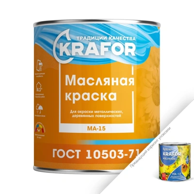 Краска ма-15 бежевая 25 кг (1) "KRAFOR"