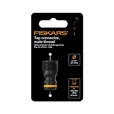 Купить Штуцер под шланг 1/2"  21 мм наруж (полипропилен) (1/12) "FISKARS" 1027060