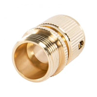 Купить Соединитель для шлангов 3/4" латунный, быстросъемный, наруж. резьба (1/96) "PALISAD"