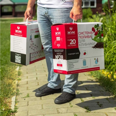 Купить Комплект для капельного полива клубники "Жук" от емкости на 20 растений с таймером (1/3)