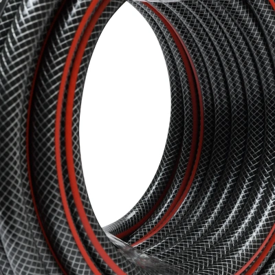 Купить Шланг пвх пищевой армиров. усиленный "Премиум" 1/2" 25 м (черный/красный) (1) "Вихрь"